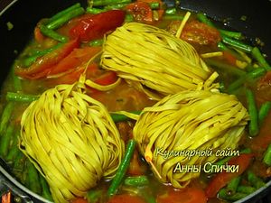 Как приготовить лапшу с овощами