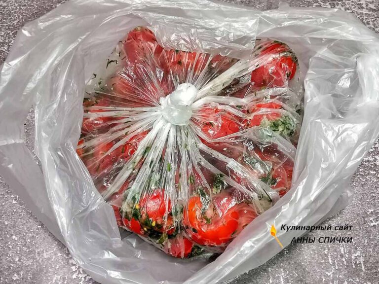 Соленые помидоры в пакете рецепт