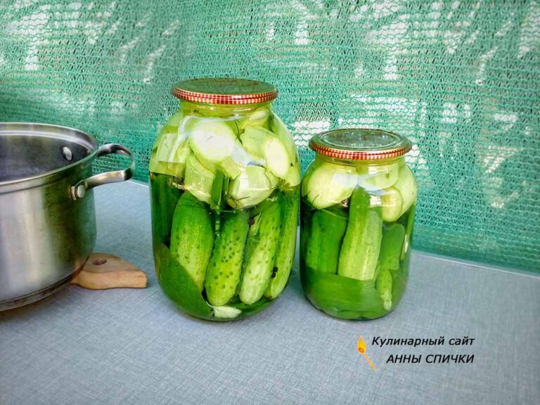 Огурцы с кабачками на зиму