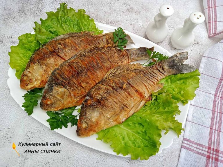 Хрустящие жареные караси без косточек лайфхак